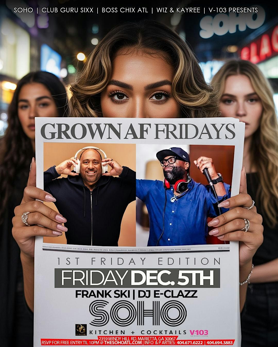 \u2728GROWN AF W\/ QUINN & JBOX + FRANK SKI -WE OPEN @ 10PM DEC. 5TH RSVP TIL 11P