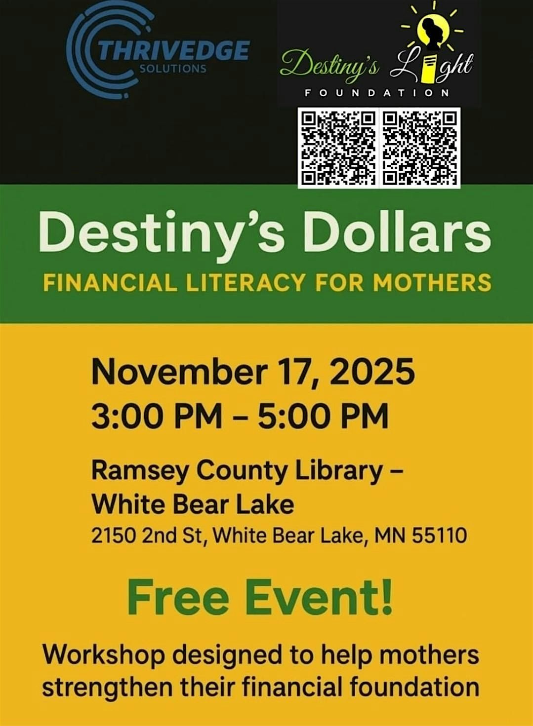 Destiny's Dollars:  Financial Literacy For Mothers.