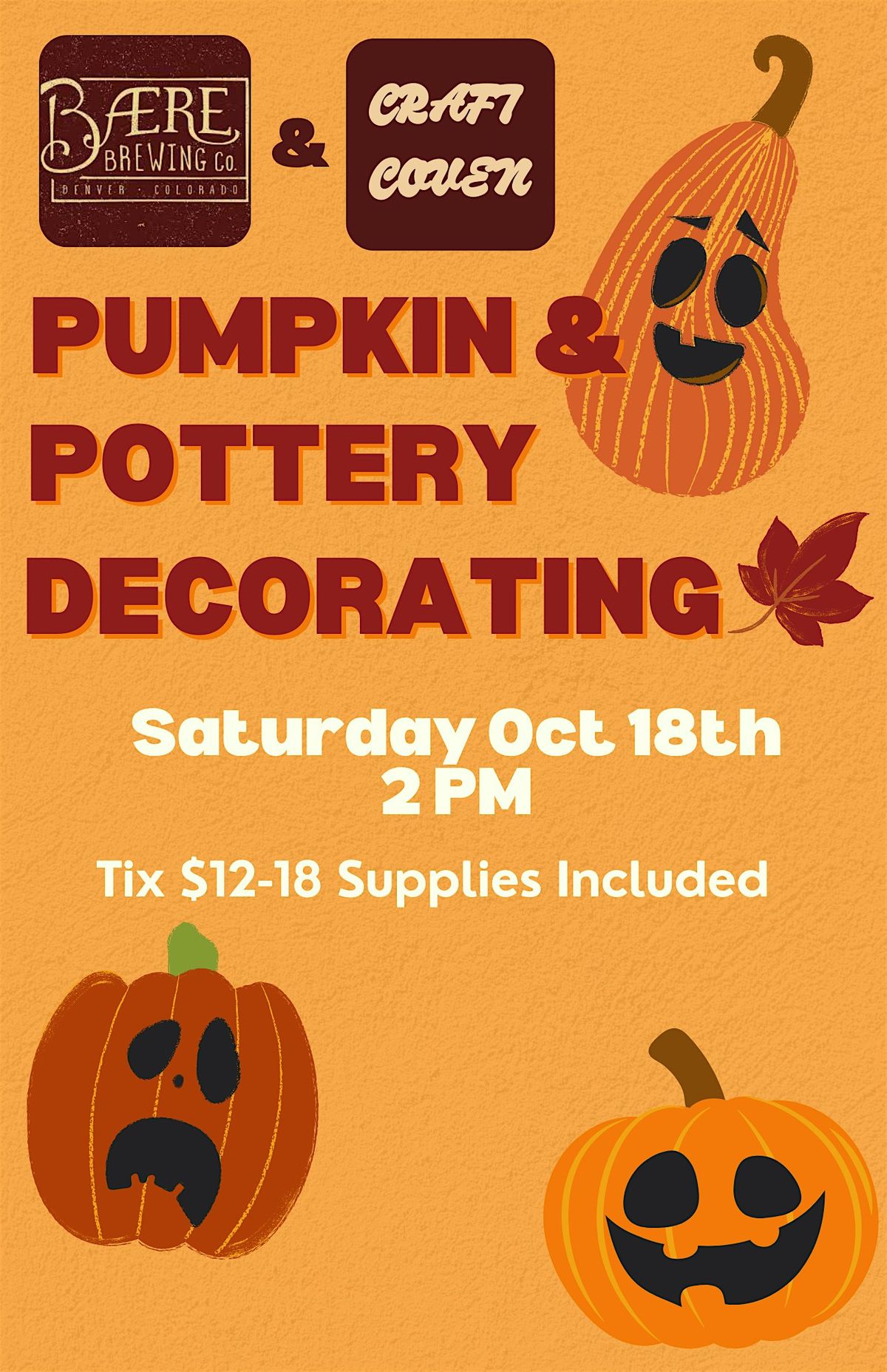 Pumpkin Decorating & Pottery Painting