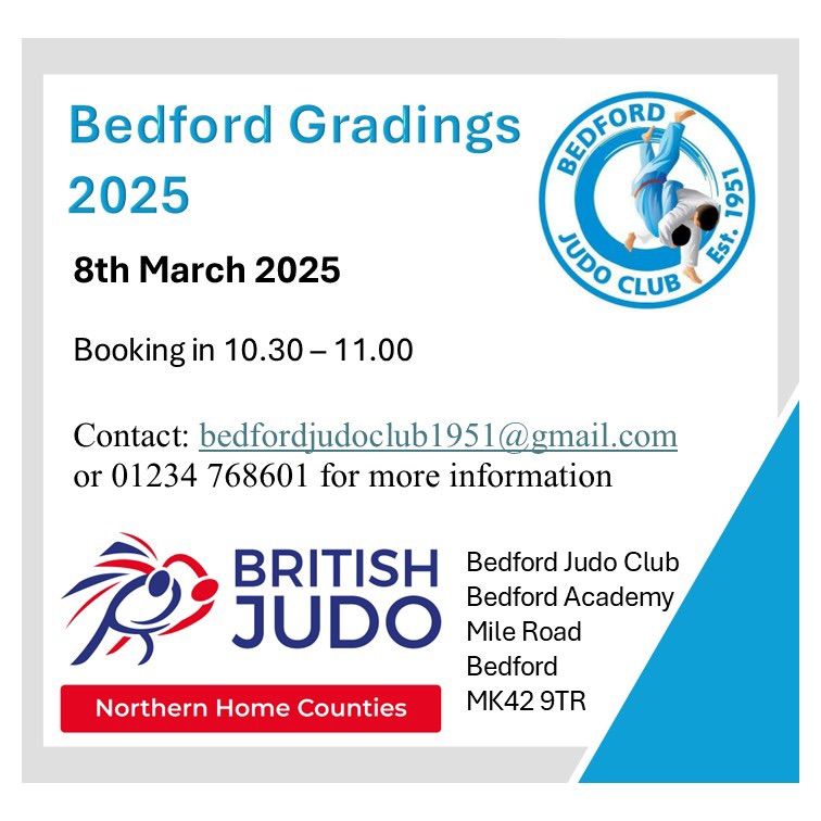 Bedford Gradings 2025