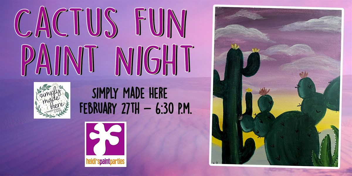 Cactus Fun Paint Night