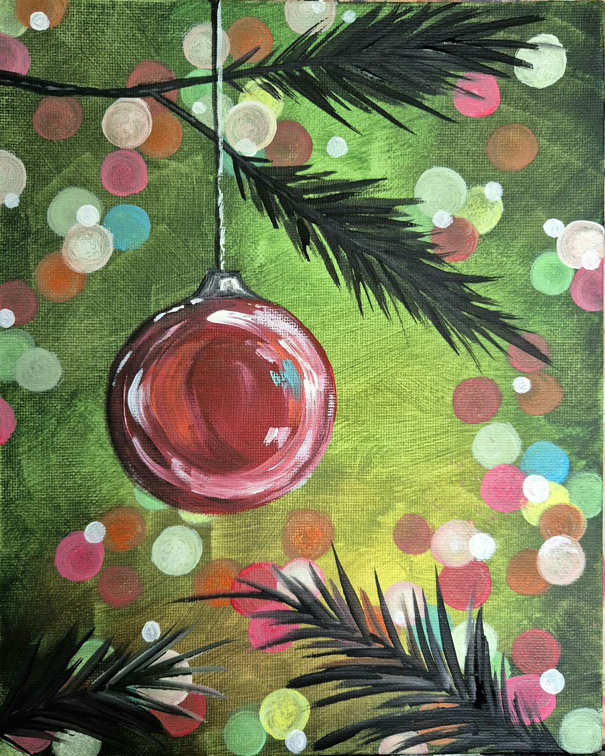 Christmas Bauble Paint and Sip