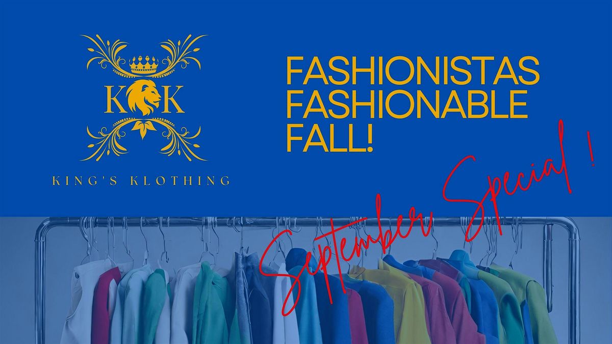 FASHIONISTAS FASHION FALL POP UP!