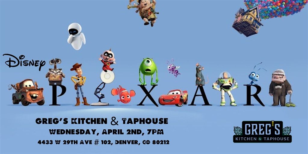 Disney Pixar Movie Trivia at Greg\u2019s Kitchen and Taphouse