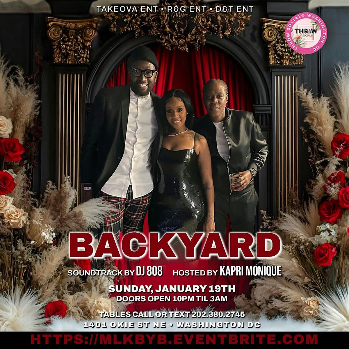 MLK WEEKEND WITH THE BACKYARD BAND AT  THROWSOCIAL