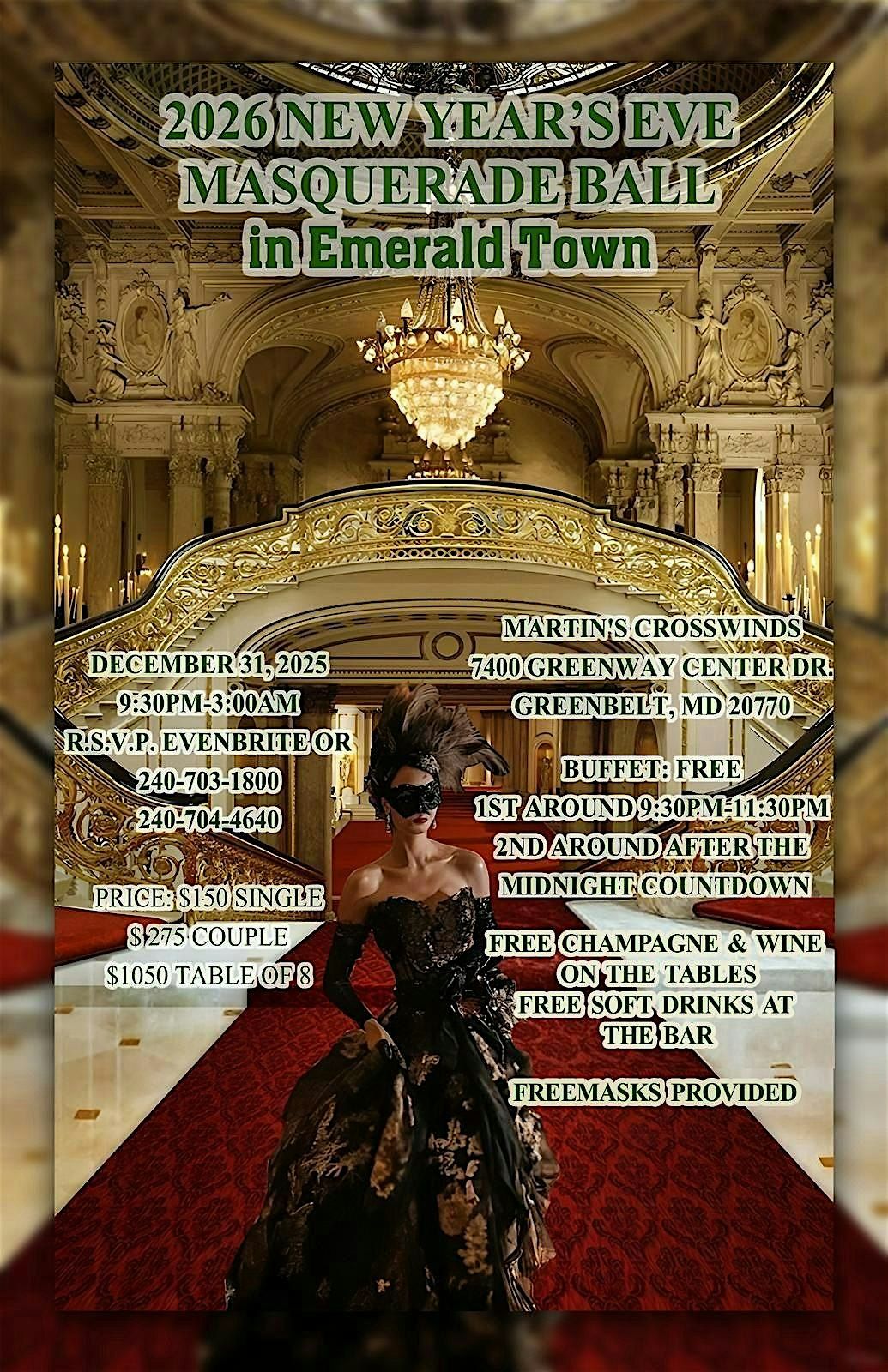 2026 NEW YEAR'S EVE MASQUERADE BALL in Emerald Town