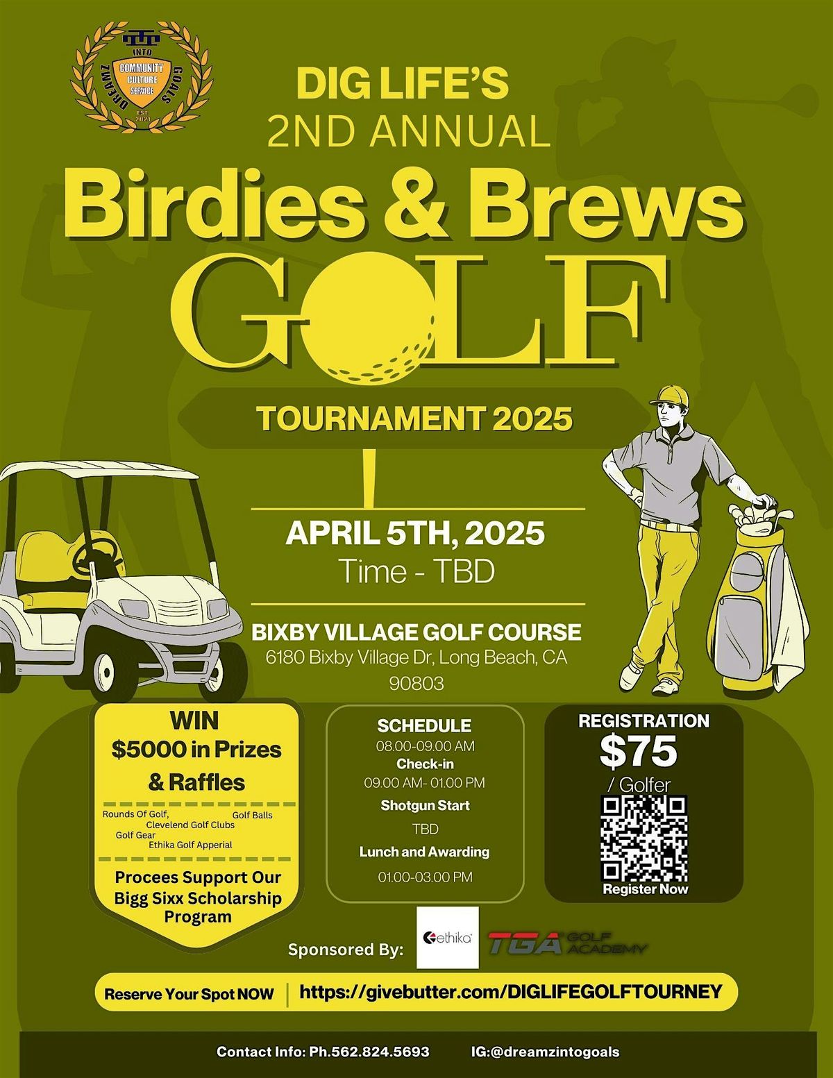 DIG LIFE's Birdies & Brews Golf Tournament (Fundrasier)