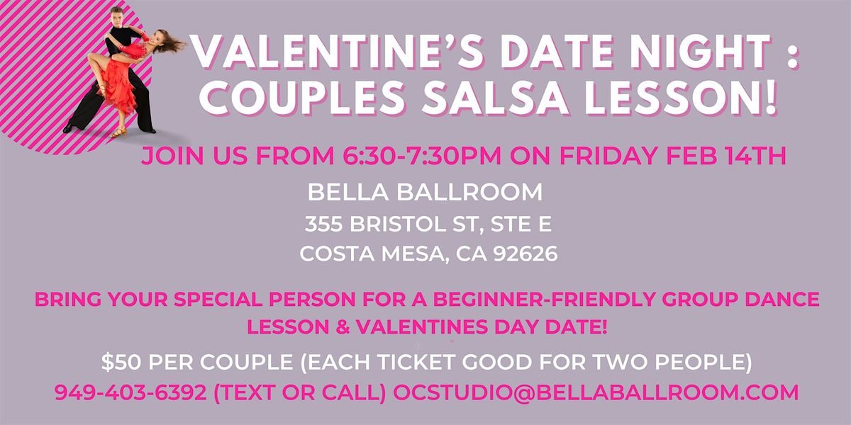 Valentines Day: Dance Lesson Date Night (Salsa)