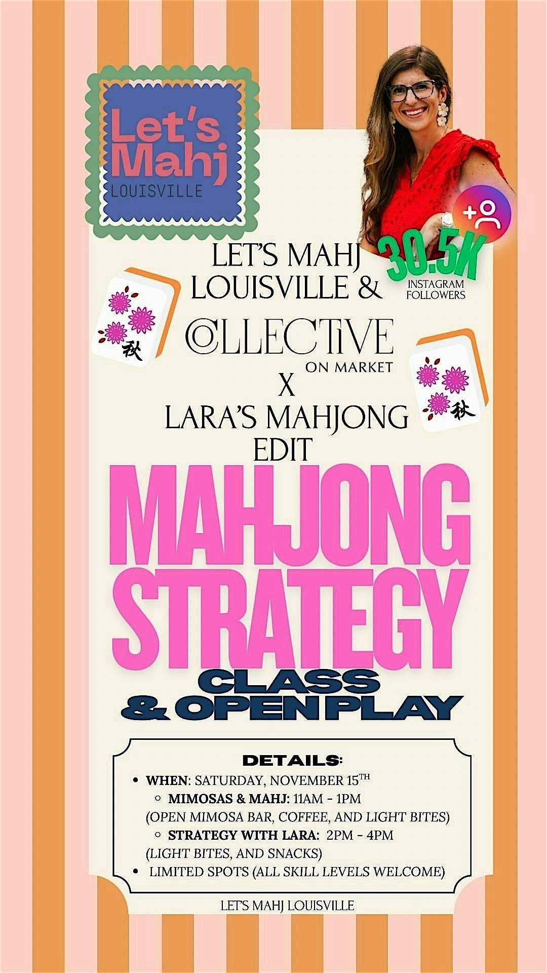 Mimosas & Mahj Open Play + Strategy Class with Lara's Mahjong Edit