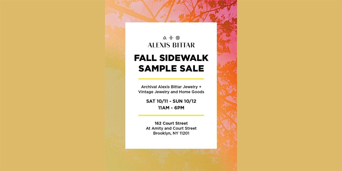 Alexis Bittar Sidewalk Sample Sale