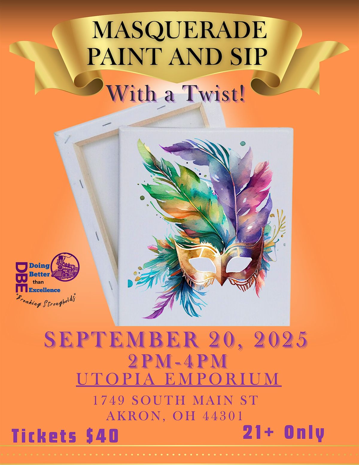 Masquerade Paint and Sip (AKRON, OHIO)