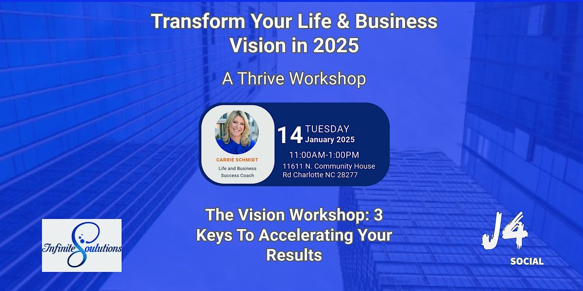 The Vision Workshop: 3 Keys to Accelerating Your Best Results For Success