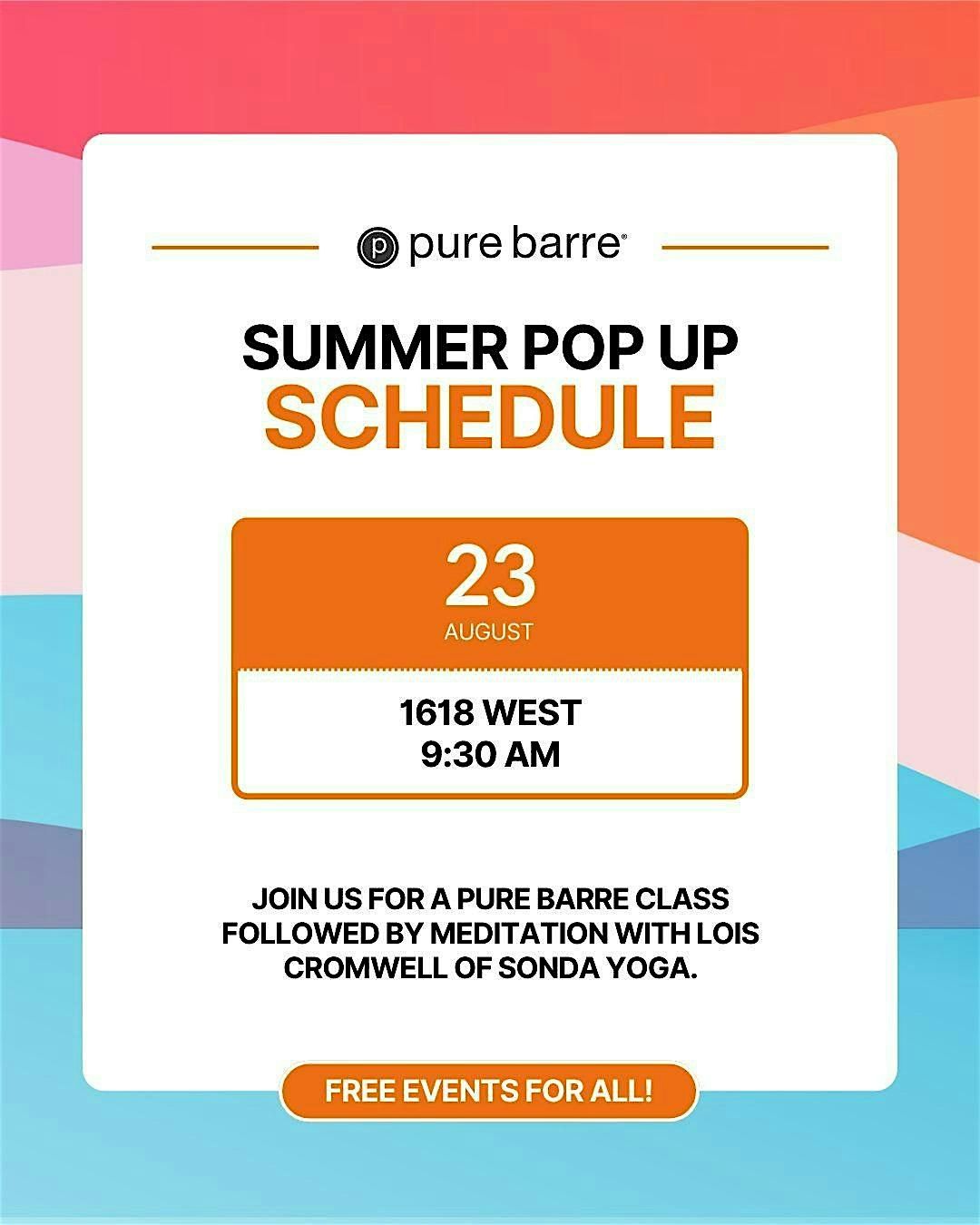 Pure Barre Pop Up X 1618 West