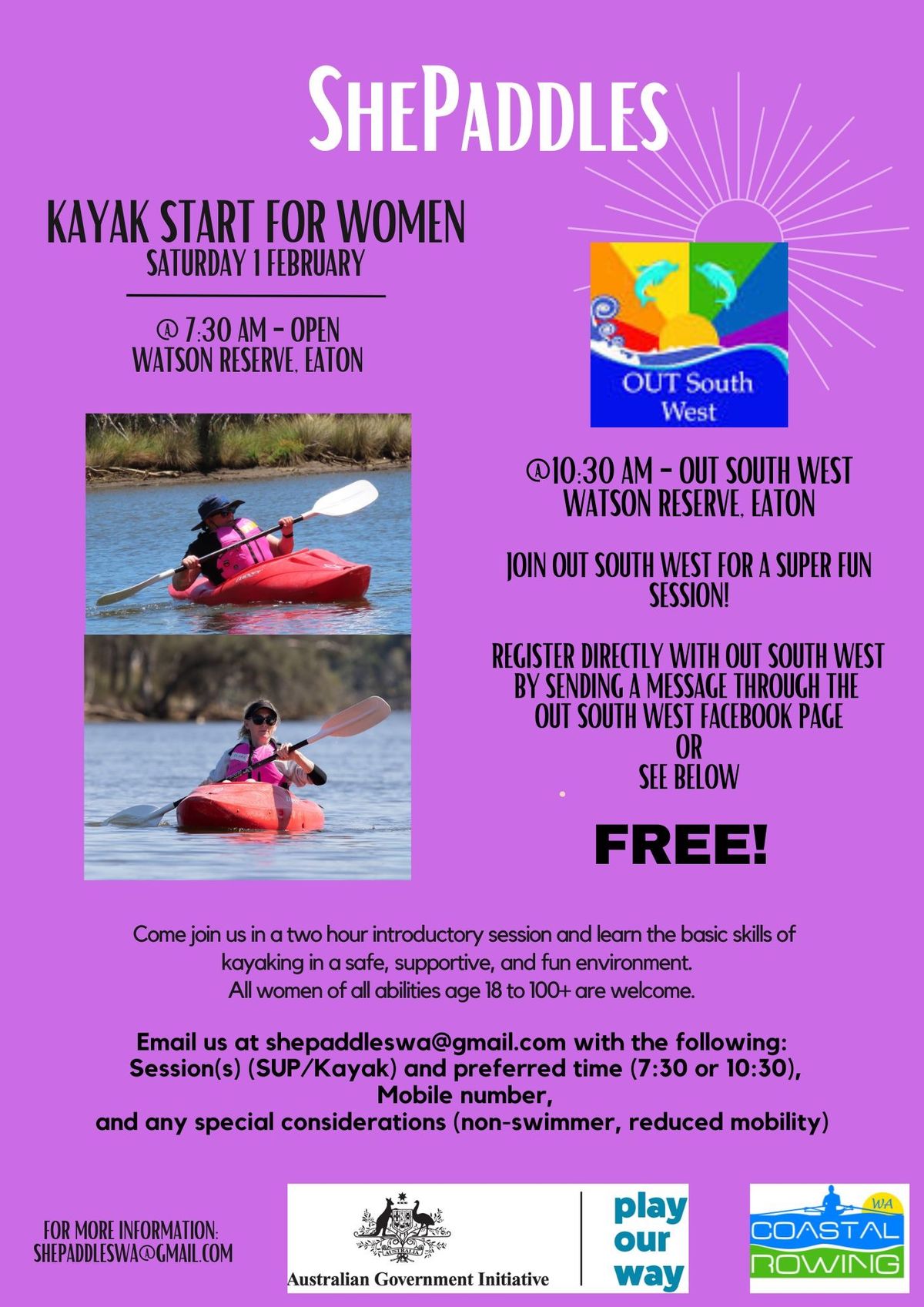 \u201cShe Paddles\u201d free kayaking event 