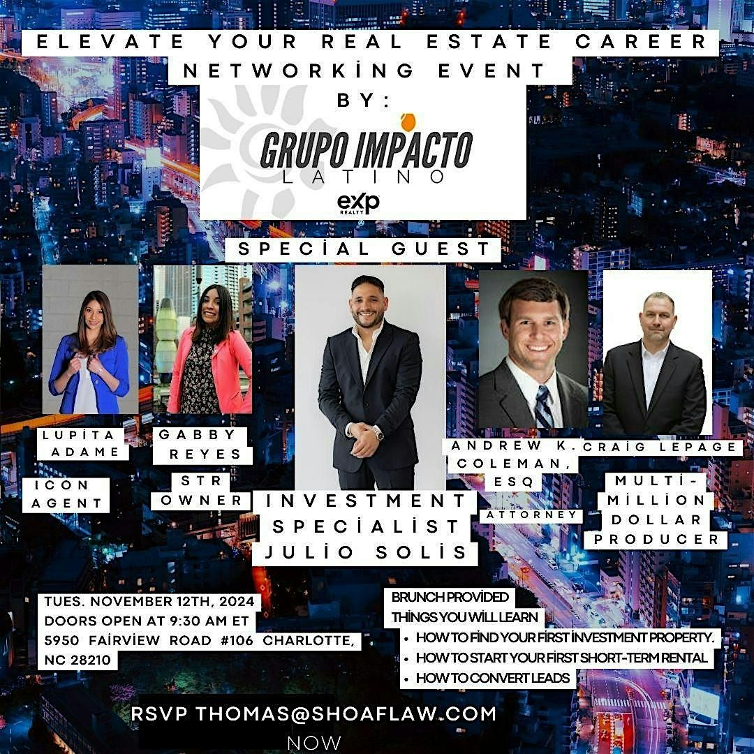 Elevate Your Real Estate Career Networking Event.