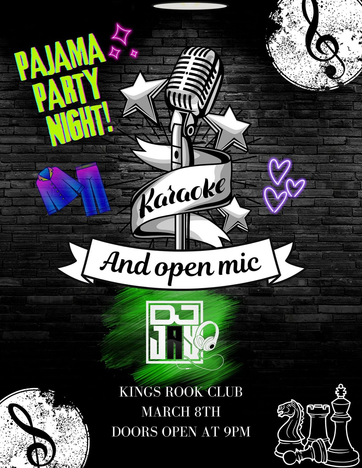 PAJAMAS PARTY NIGHT! Karaoke\/Open mic Hosted by DJ Jay! 