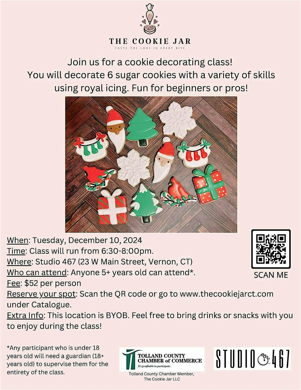 Holiday Cookie Decorating Class with The Cookie Jar at Studio 467