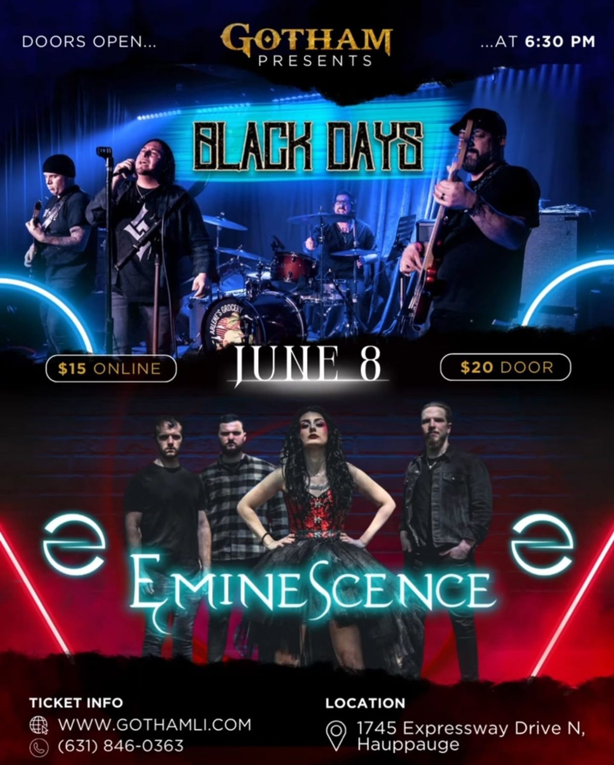 Black Days & Eminescence at Gotham!