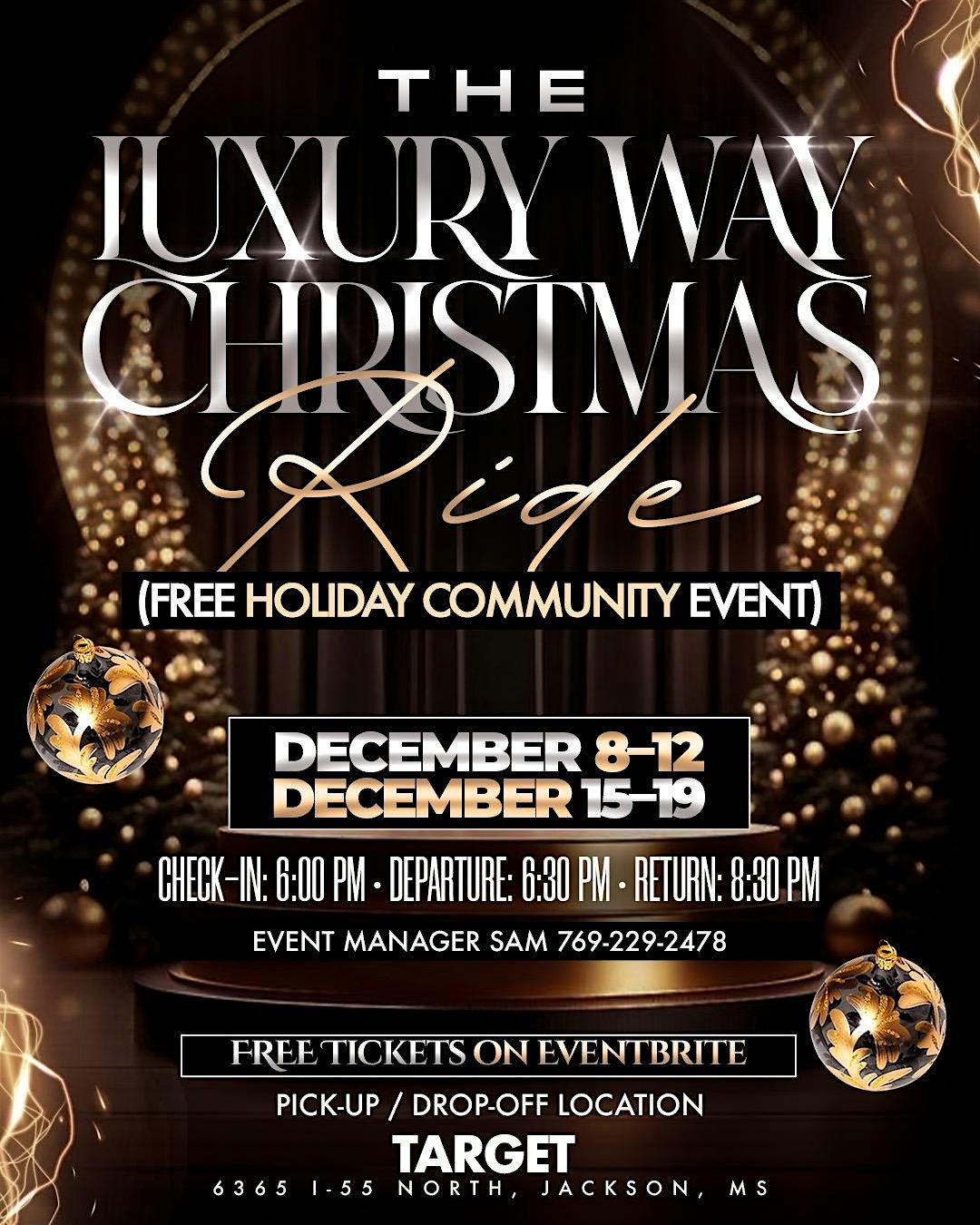 The Luxury Way Christmas Ride  (Brandon Amphitheater)