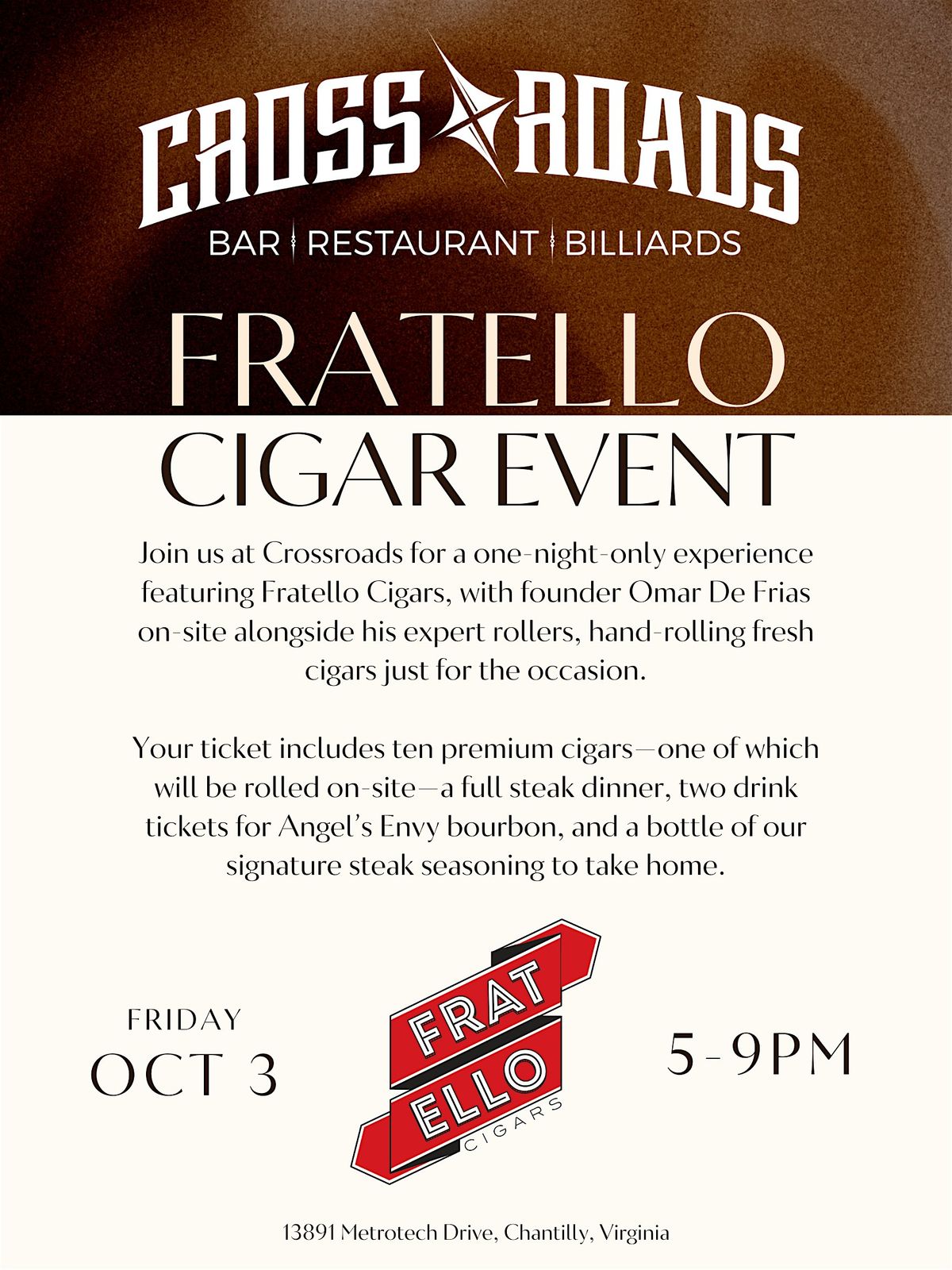 Fratello Cigar Event at Crossroads