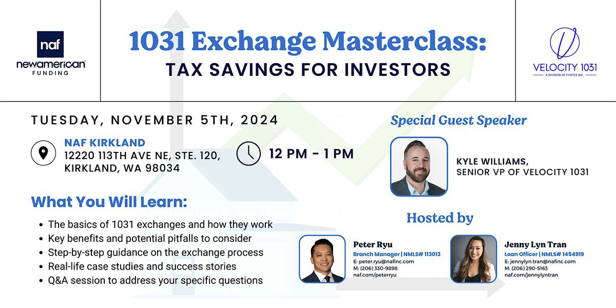 1031 Exchange Masterclass: Tax Savings for Investors