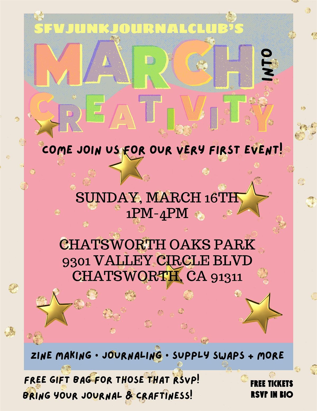 March Into Creativity \u2022 SFVJunkJournalClub