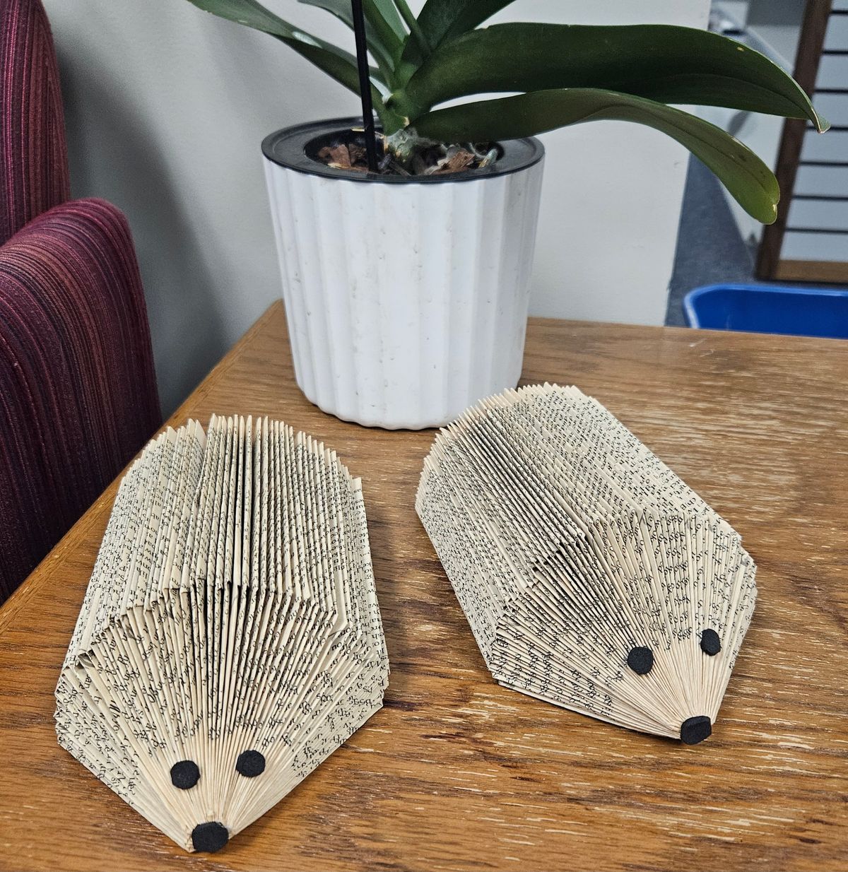 Book folding: Hedgehogs