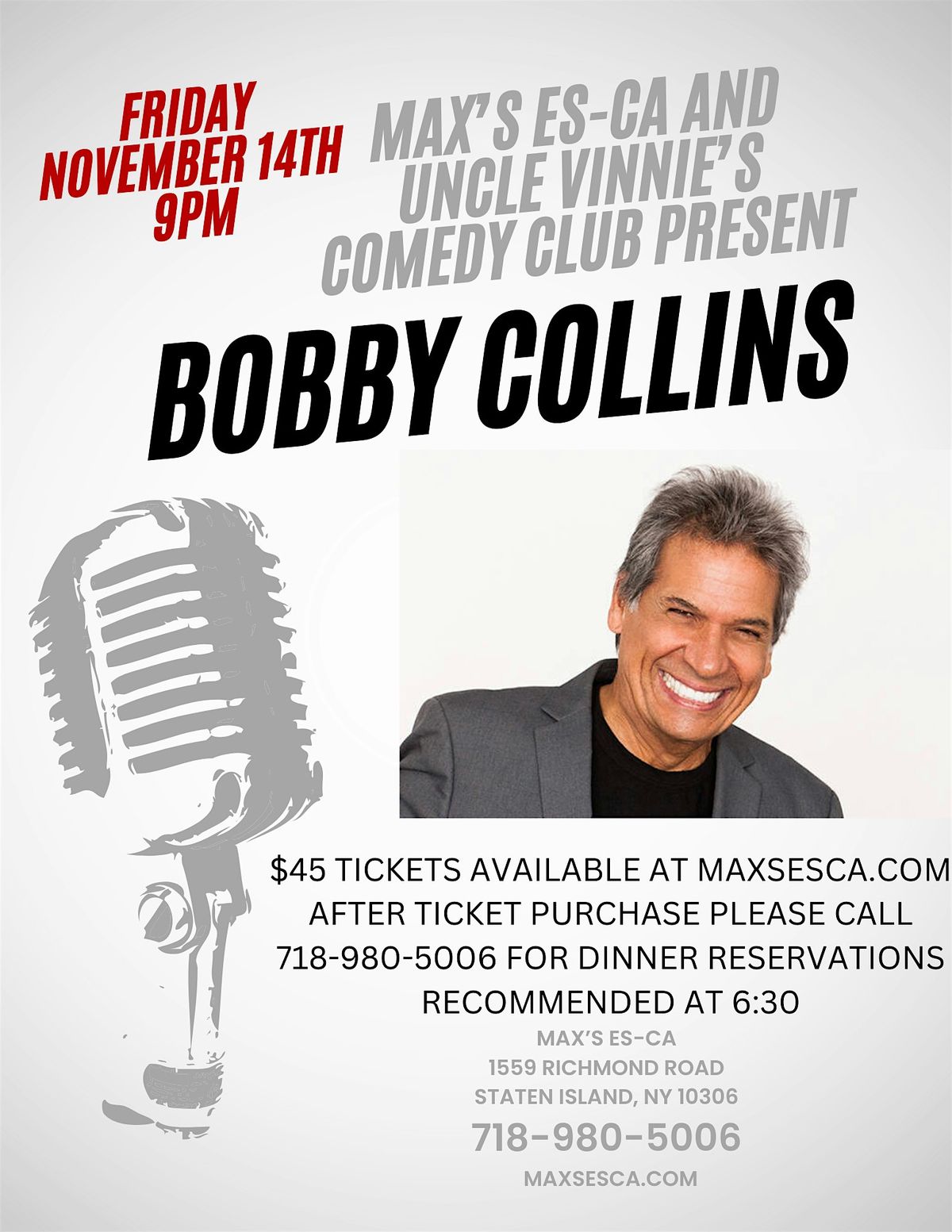 Bobby Collins Comedy Night!