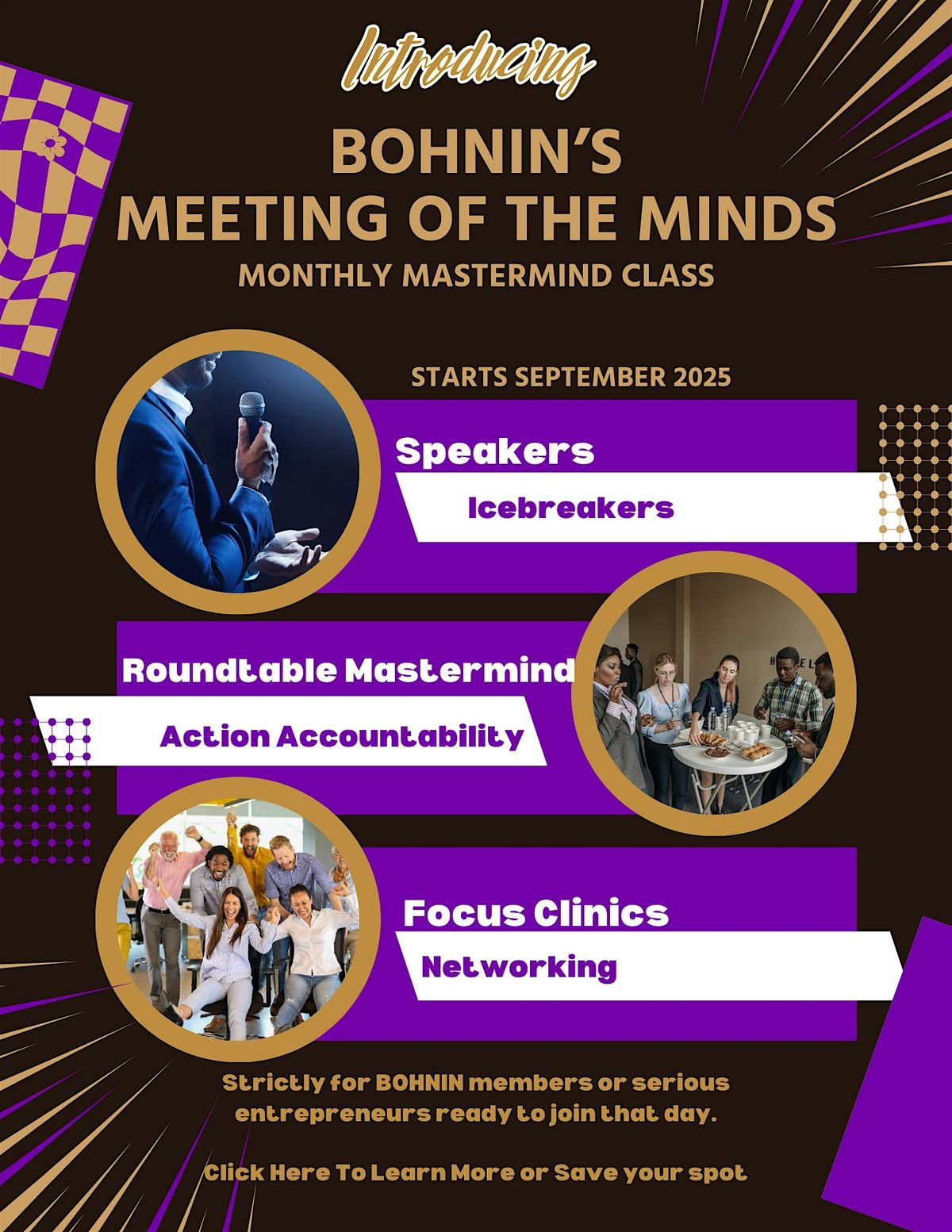 Meeting Of The Minds : BOHNIN's Monthly Mastermind Meet