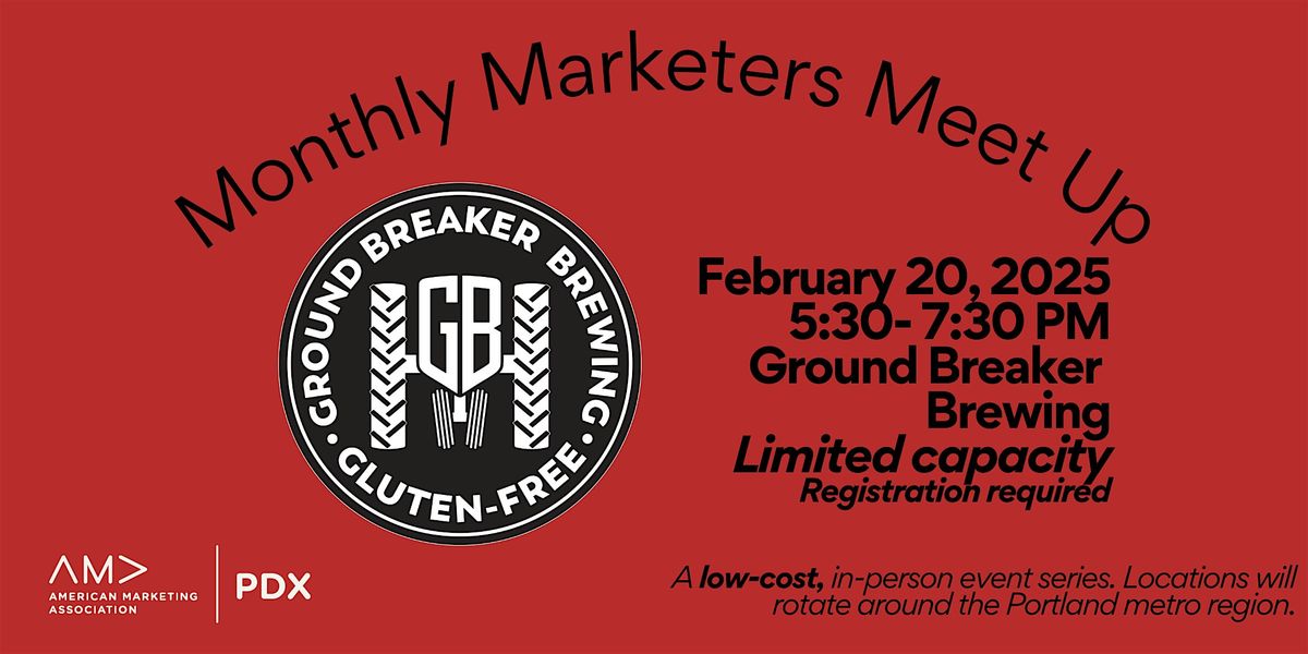 AMA PDX Marketing Meet-Up at Ground Breaker Brewing Co