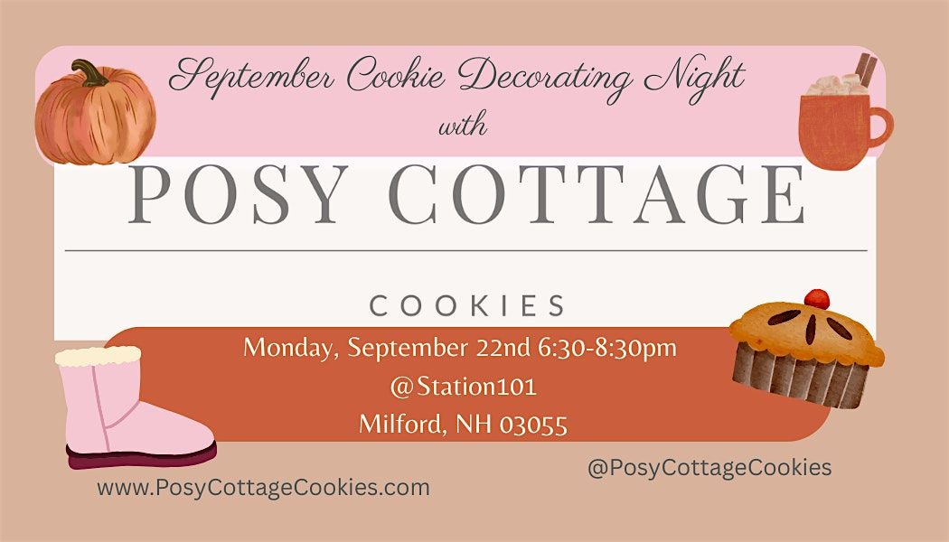 September Cookie Decorating Night with Posy Cottage Cookies