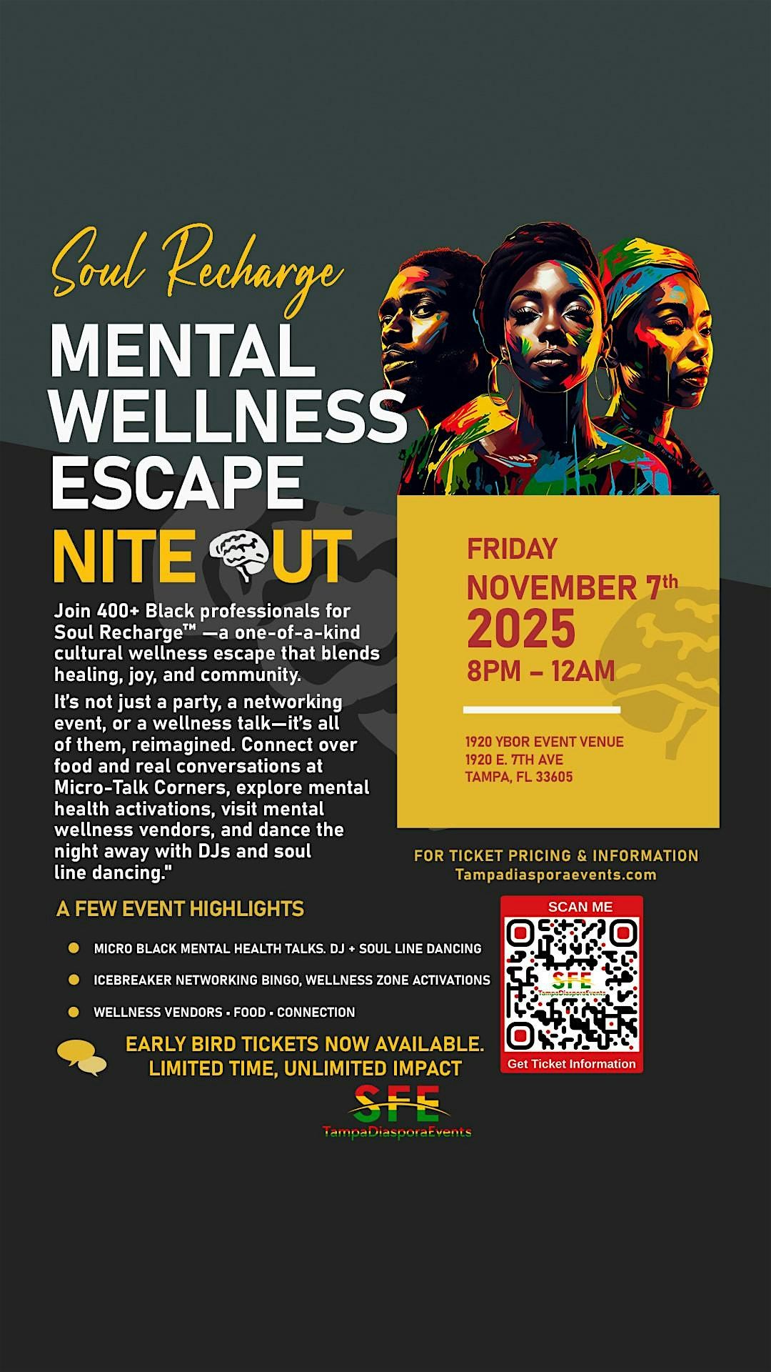 Soul Recharge Black Mental Wellness Escape Nite Out
