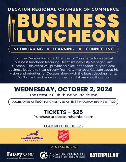 Decatur Regional Chamber Business Luncheon with City Manager Tim Gleason