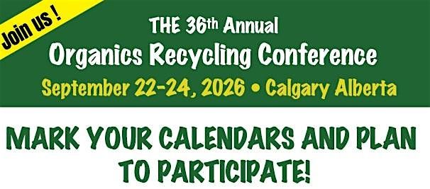 36th Annual Organics Recycling Conference