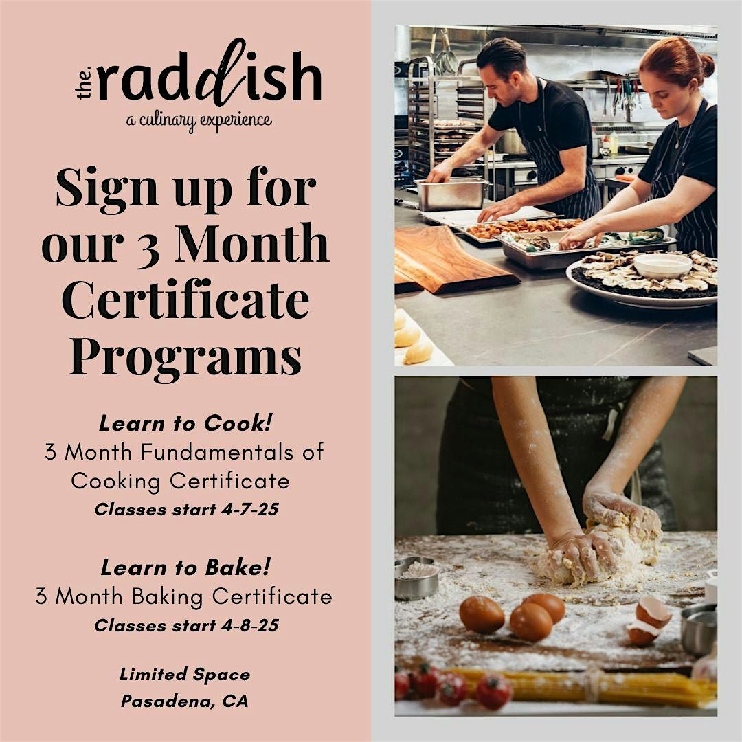 3 Month Cooking Fundamentals Program