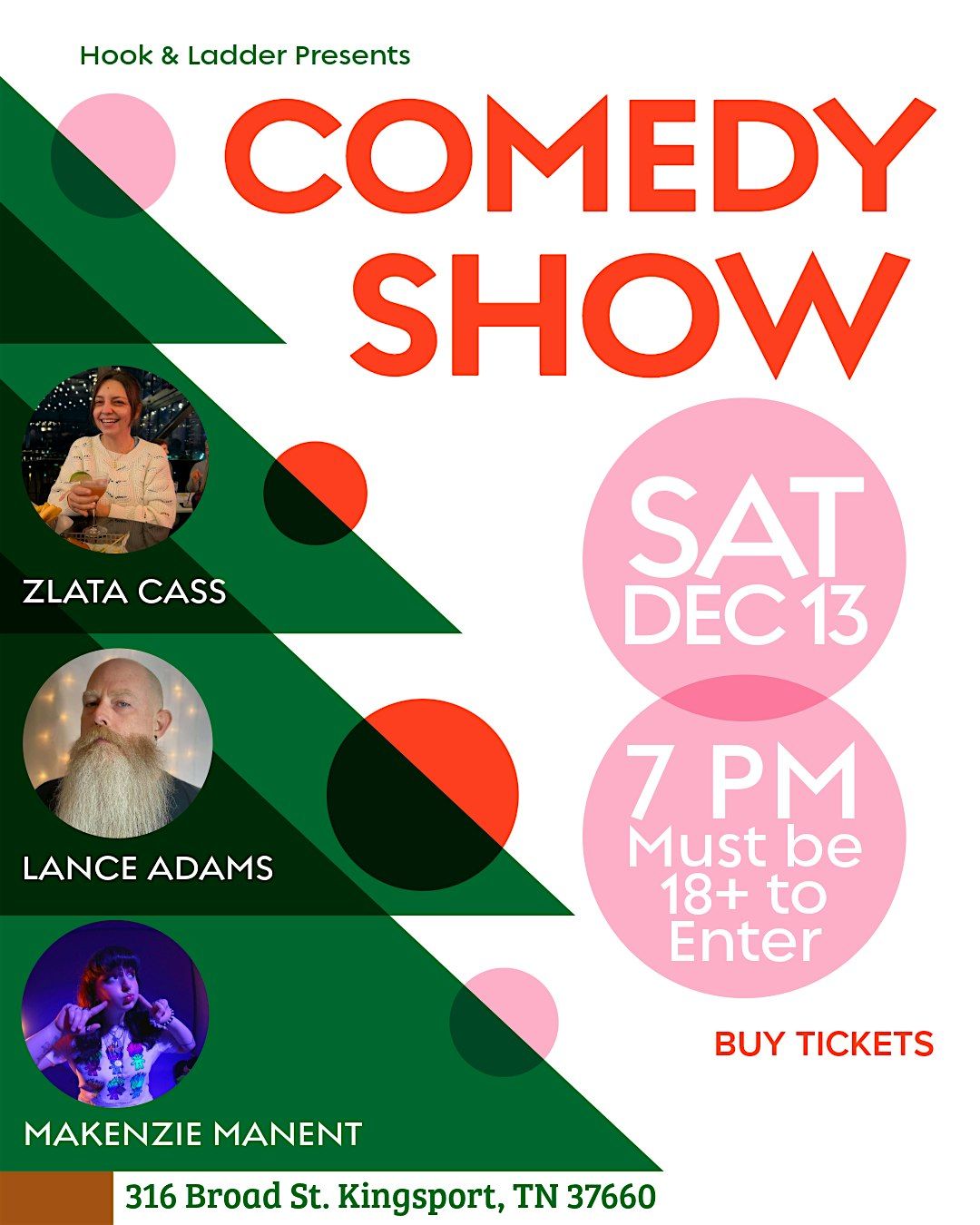 Adult Comedy Night @ Hook & Ladder Distillery