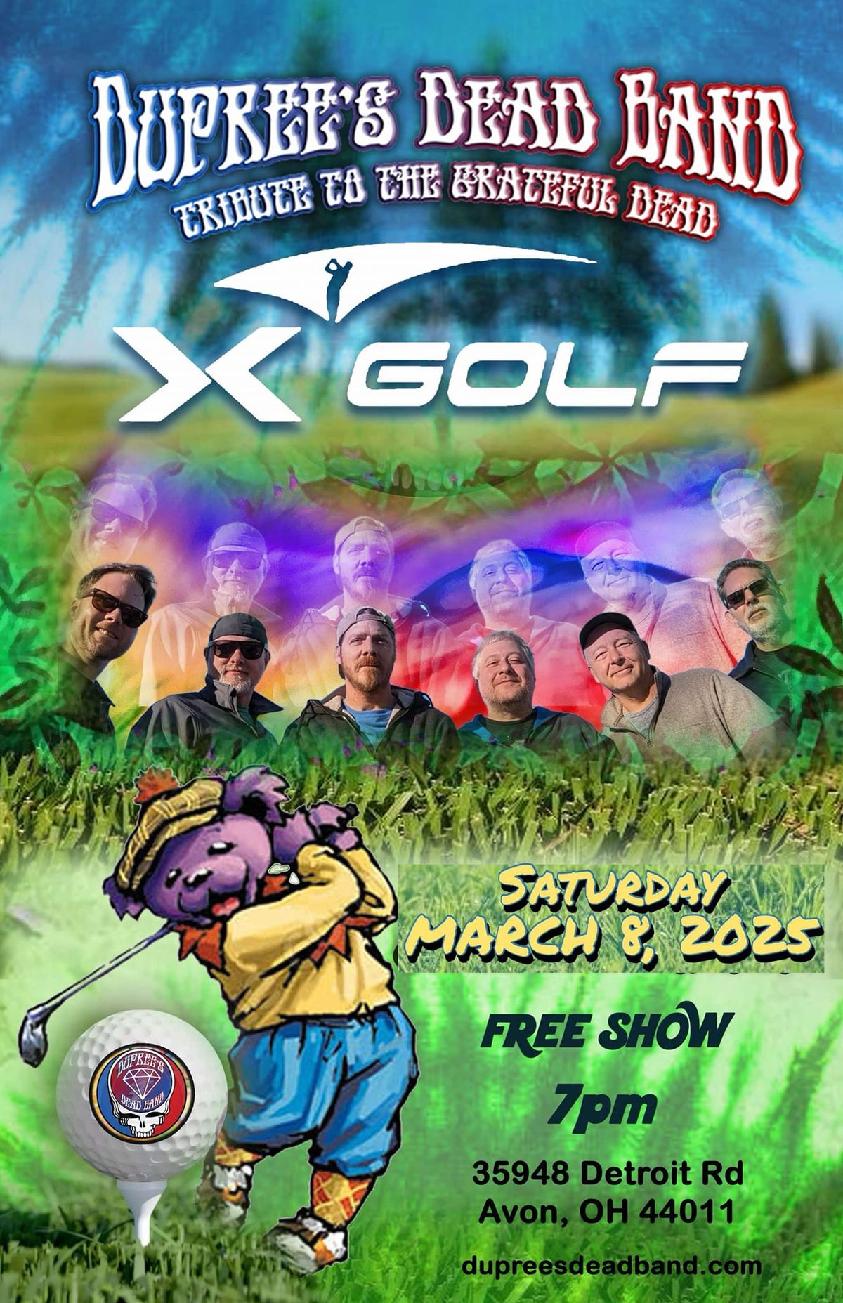 Dupree's Dead Band plays X GOLF Avon