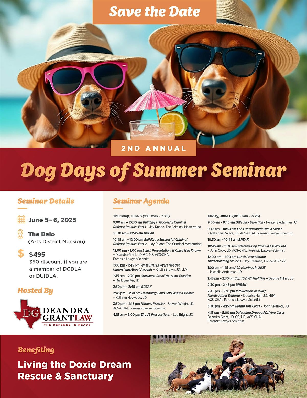 2nd Annual Dog Days of Summer Seminar