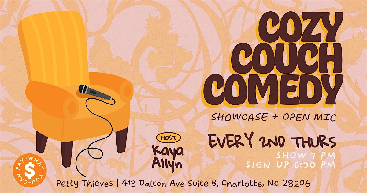 Cozy Couch Comedy: Showcase + Open Mic