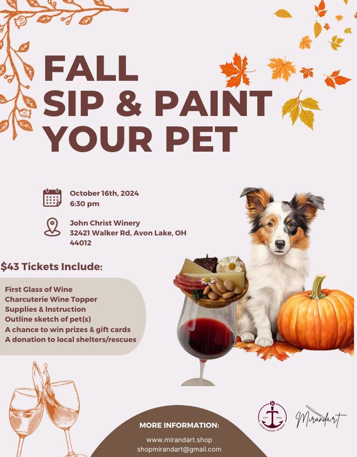 Fall Sip & Paint Your Pet