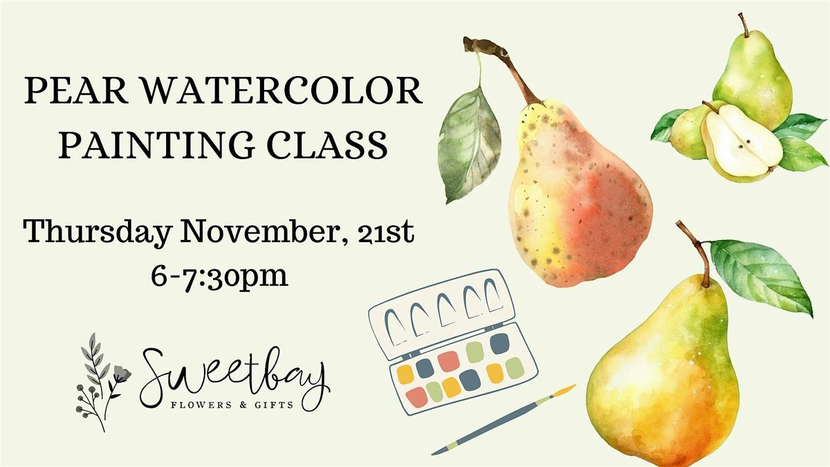 Pear Watercolor Painting Class