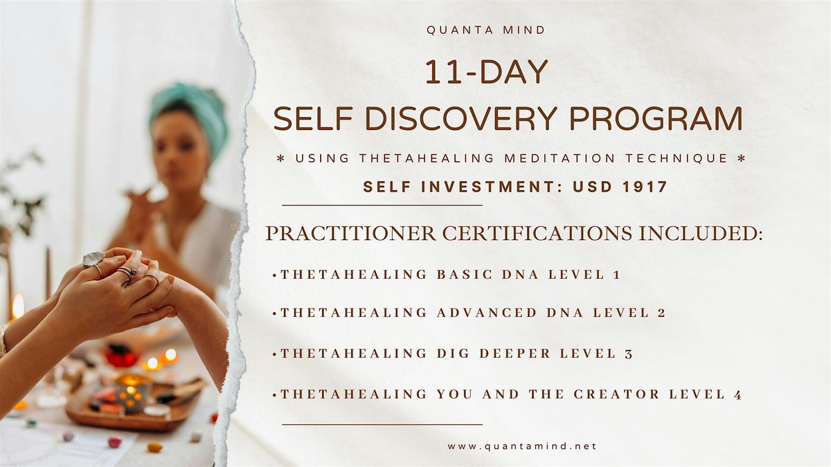 11-Day Self Discovery Program | Online ThetaHealing\u00ae Practitioner Training