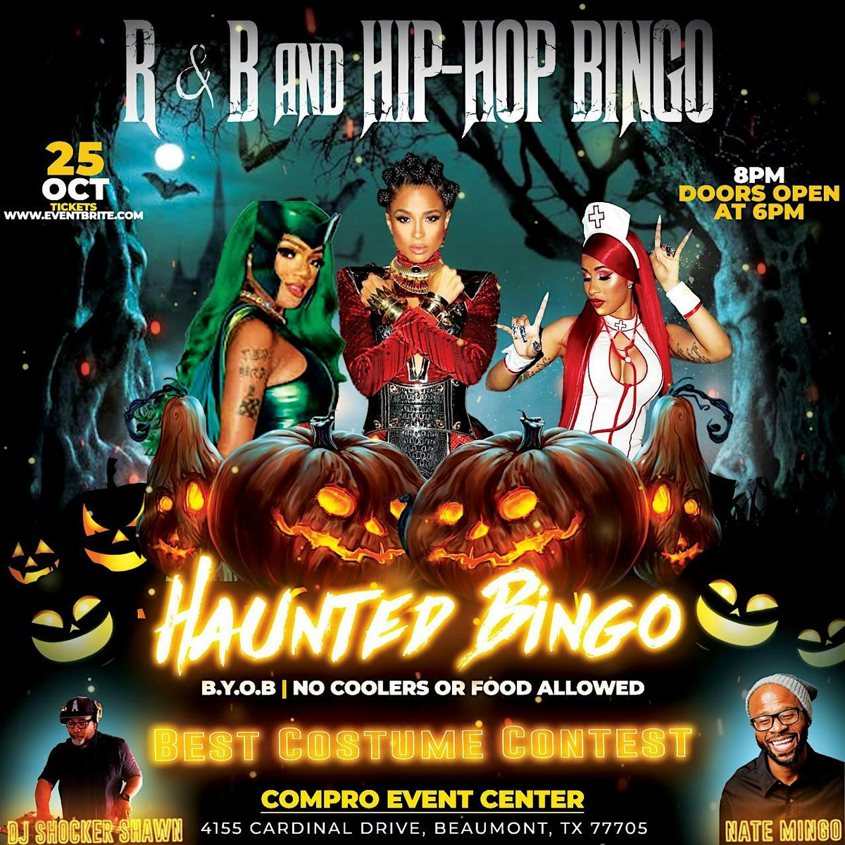 R&B and Hip-Hop Bingo  -  Halloween Edition