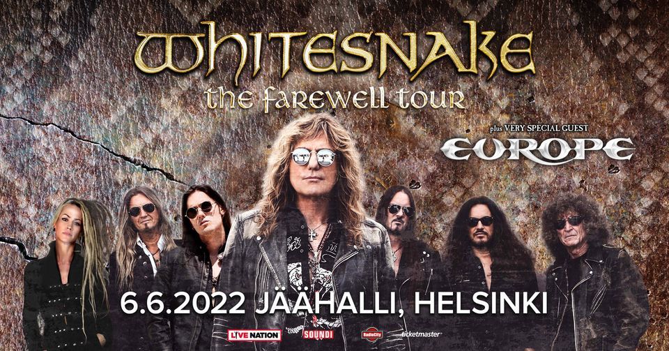 Whitesnake (UK): The Farewell Tour, Helsingin J\u00e4\u00e4halli 6.6.2022