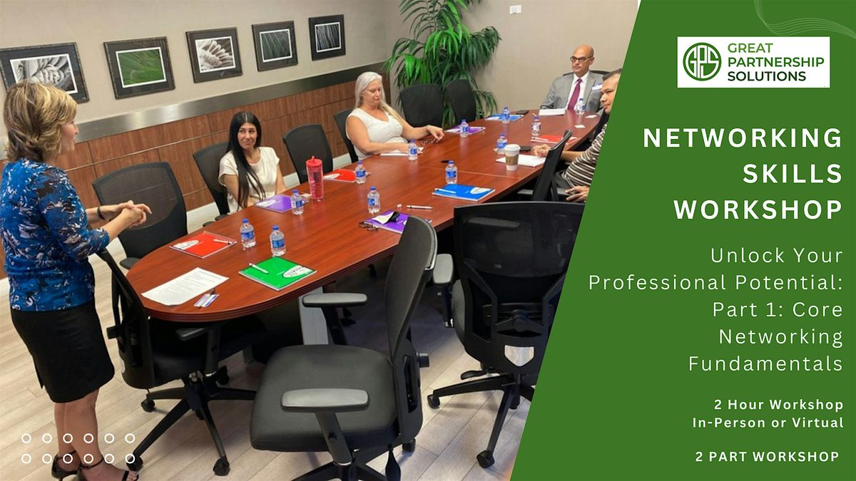NETWORKING SKILLS WORKSHOP: Unlock Your Professional Potential! 2 Parts