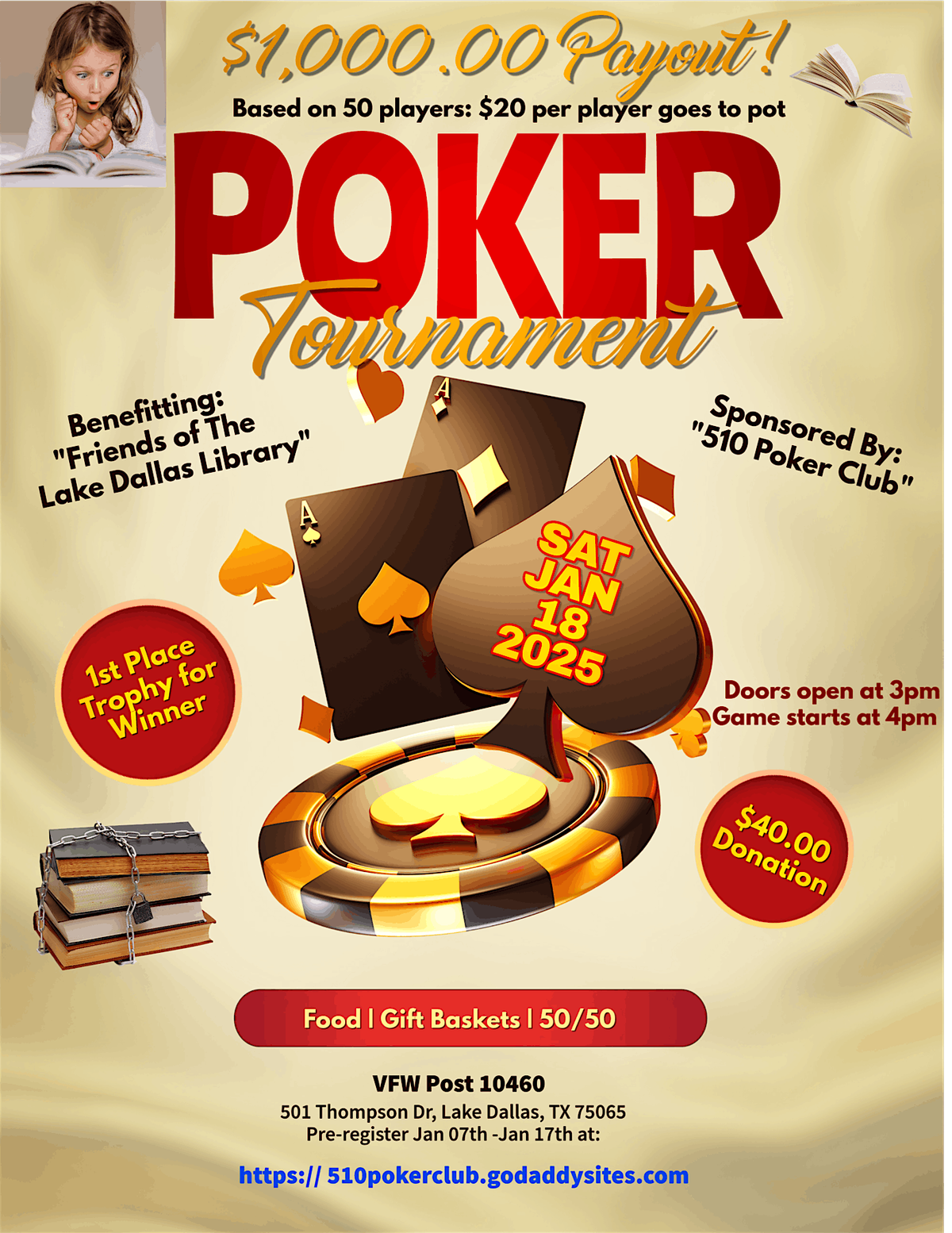 Friends of The Lake Dallas Library: Poker Fundraiser