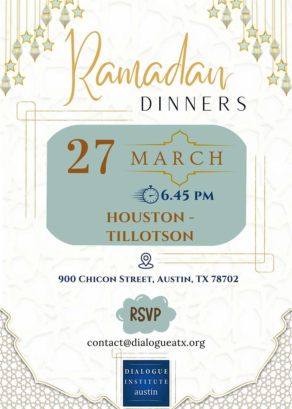 Ramadan Iftar Dinner @Huston-Tillotso