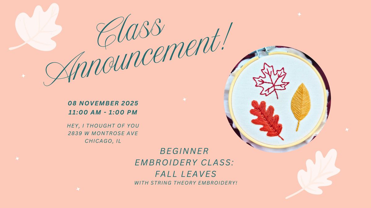 Autumn Embroidery with Corrie