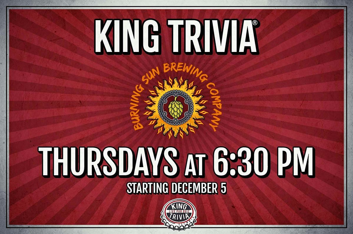 Trivia Night at Burning Sun Brewing Company