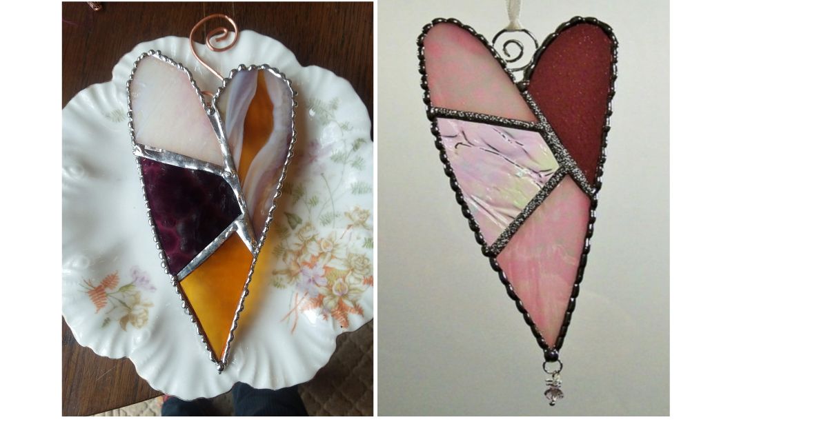 Stained Glass Heart Suncatcher